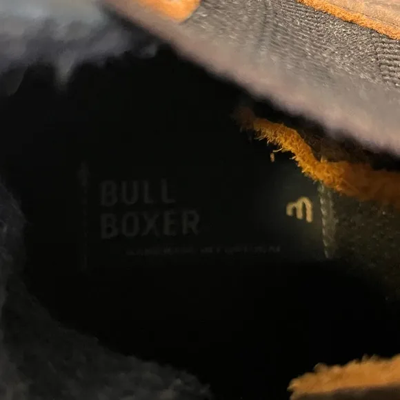 Bull‎ Boxer Mens Brown Leather Ankle Boots Lace Up Size 12