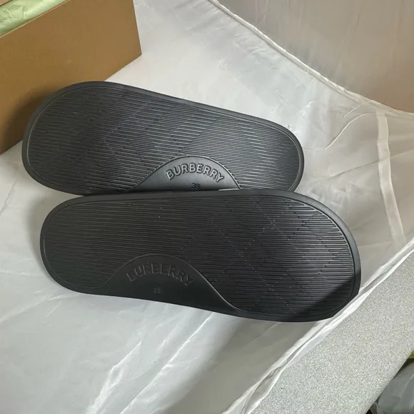 Burberry Black Slide Sandals UK5