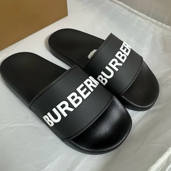 Burberry Black Slide Sandals UK5