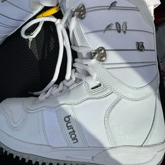 Burton Kids Snow Boots - White and Yellow