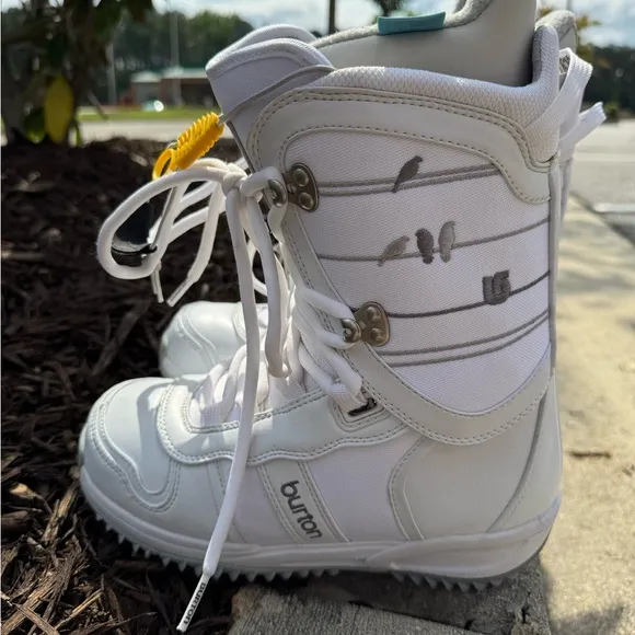 Burton Kids Snow Boots - White and Yellow