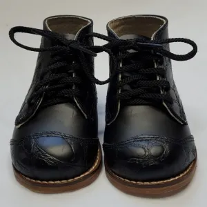 Buster Brown Black Leather Hard Bottom Shoes