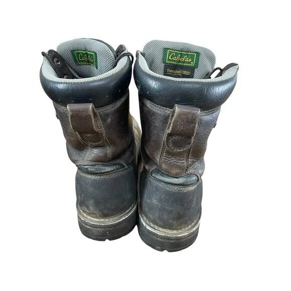 Cabela's Thinsulate Ultra Gore-Tex Snow Boot Men's US 9 Brown Leather Boots
