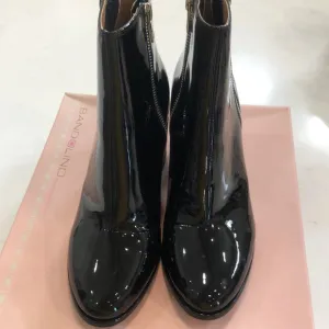Calvin Klein Leather Boots shiny Cicil women's size 8 EUR 38 black ankle boots