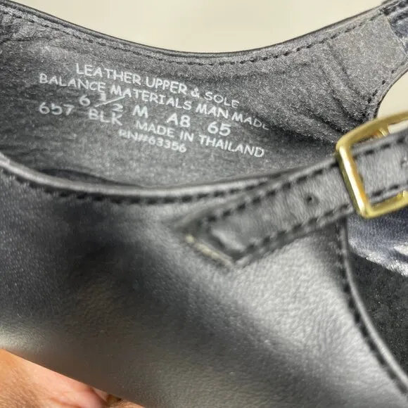 Capezio 657 Black Leather Manhattan Xtreme Tap Leather Buckle Shoe Size 6.5
