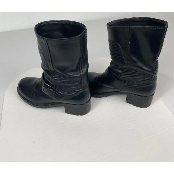 Car Shoe Boot Womens Shoes, Black Leather Size 8.5