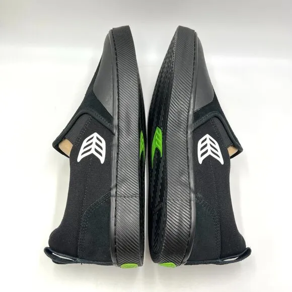 Cariuma Mens Size 13 Black Suede Canvas Slip On Sneakers Shoes