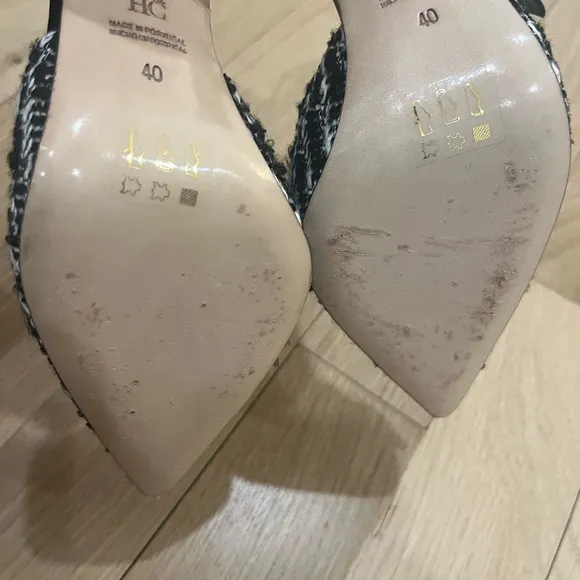 ✨Carolina Herrera Black and White Tweed Women's Heels