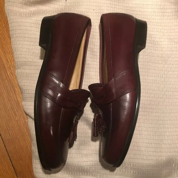 Cellini's Johnston &amp; Murphy maroon tassel shoes, 8