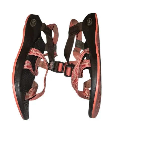 Chaco Orange and Brown Strappy Sandals Size 9