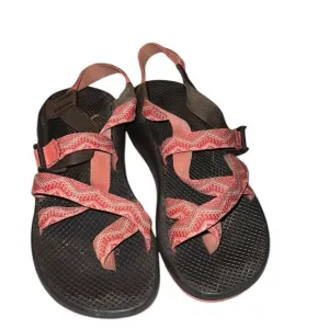 Chaco Orange and Brown Strappy Sandals Size 9