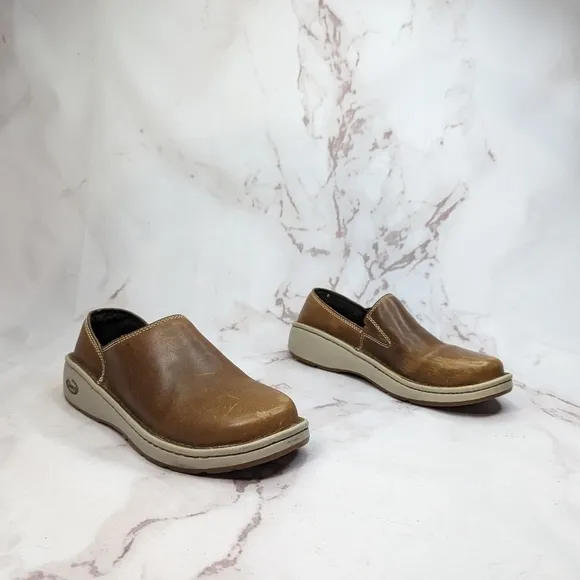Chaco Slip On Womens 9 EU 40 Zaagh Gunnison Brown Leather Loafer Shoes Shiitake