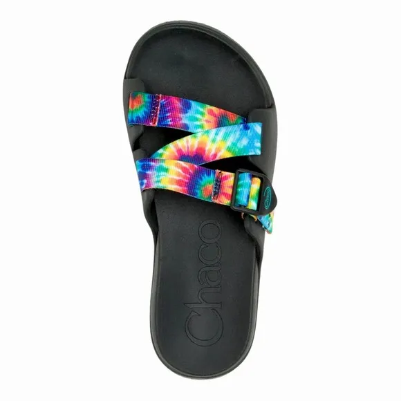 Chacos Sandals Men Size 11 Chillos Slide Sandal Dark Tie Dye JCH108033