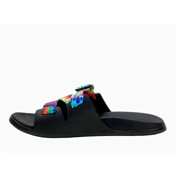 Chacos Sandals Men Size 11 Chillos Slide Sandal Dark Tie Dye JCH108033