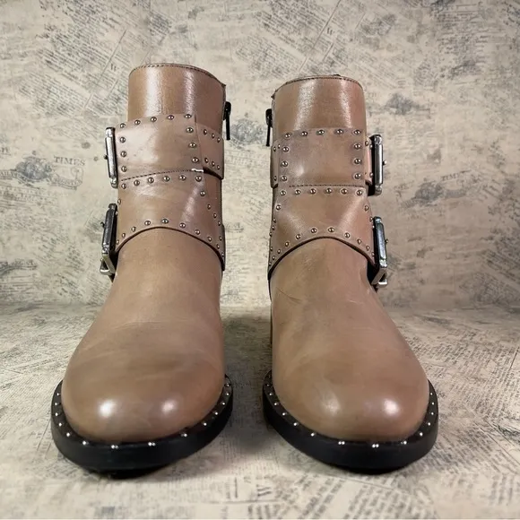 Charles David Studded Moto Ankle boots  made in Italy