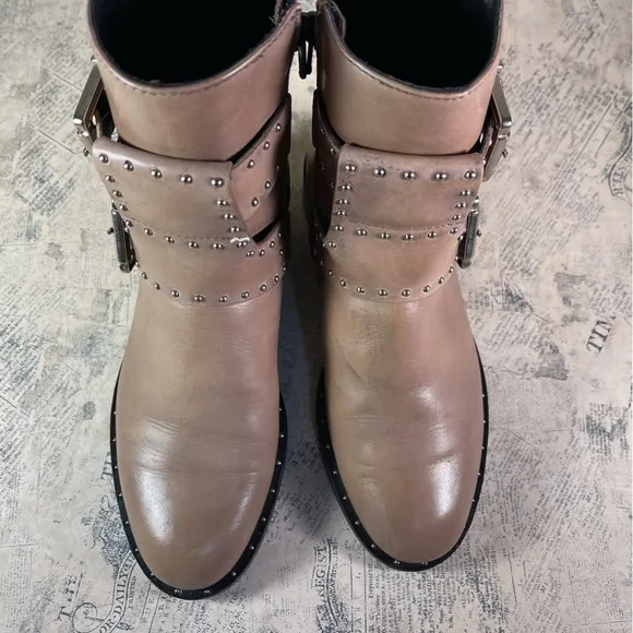 Charles David Studded Moto Ankle boots  made in Italy