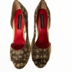 Charles Jourdan snakeskin print heels shoes