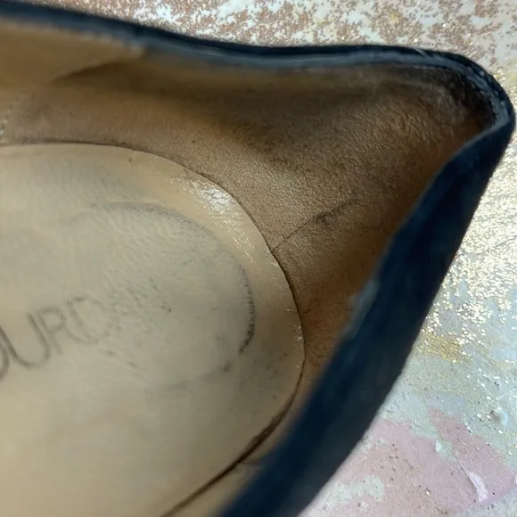 Charles Jourdan vintage black suede heels shoes 6.5