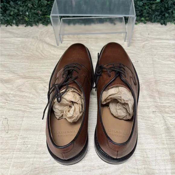 Charles Tyrwhitt Leather Oxford Shoes - Chestnut Brown - M10
