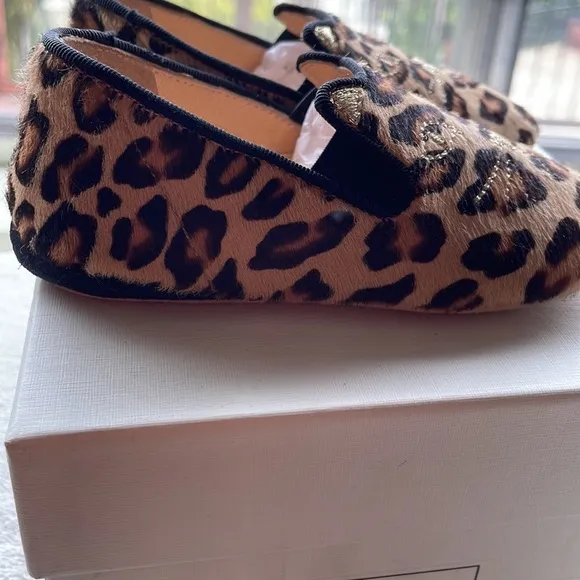 Charlotte Olympia shoes for baby. Printed pony /suede size 21 cat face stiches