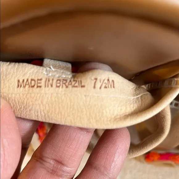 Chelsea &amp; Violet Women's Tan and Red Sandals