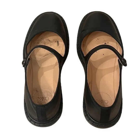 Chloé Black Mary Jane Flats