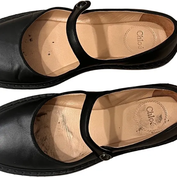 Chloé Black Mary Jane Flats
