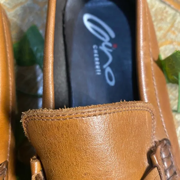 Choes s Gino Cherruti Slide On Brown Loafers. Size 6  mocasín Shoes