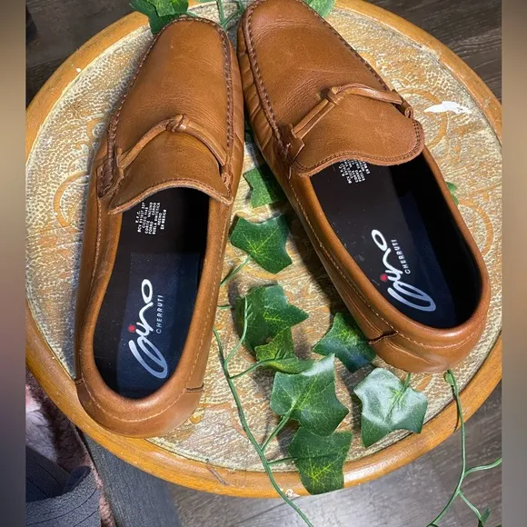 Choes s Gino Cherruti Slide On Brown Loafers. Size 6  mocasín Shoes