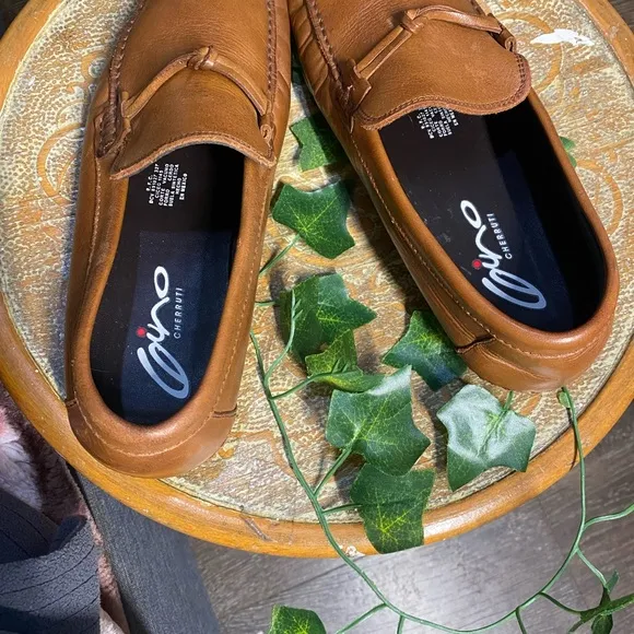 Choes s Gino Cherruti Slide On Brown Loafers. Size 6  mocasín Shoes