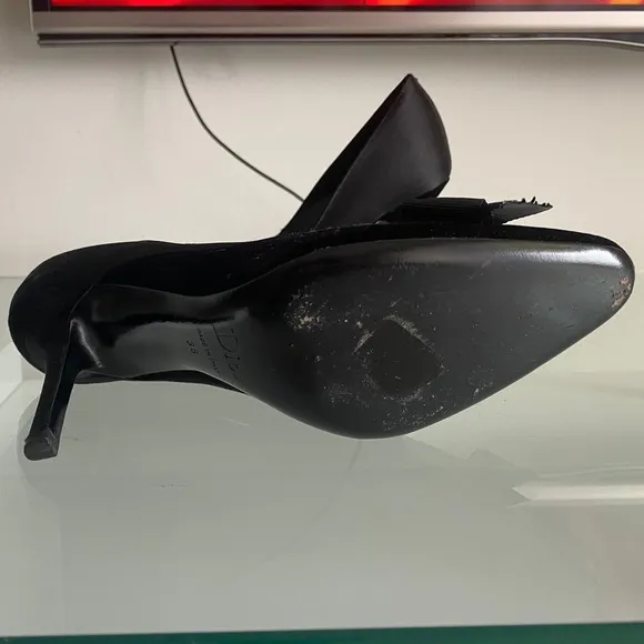 Christian Dior Black Velvet Heels