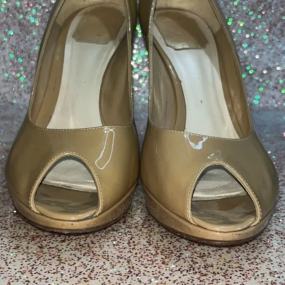 Christian Dior patent leather peep toe pumps - Size 40