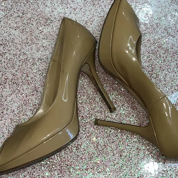 Christian Dior patent leather peep toe pumps - Size 40