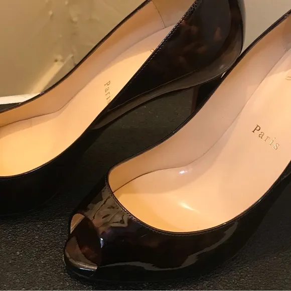 Christian Louboutin Two Tone Leopard Print  High Heels