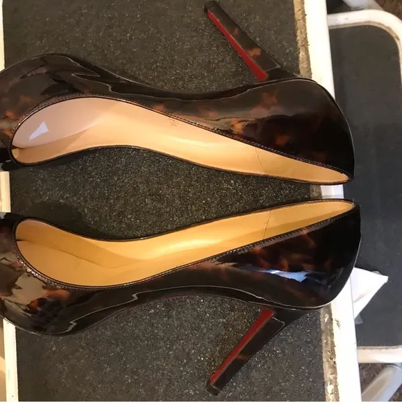 Christian Louboutin Two Tone Leopard Print  High Heels