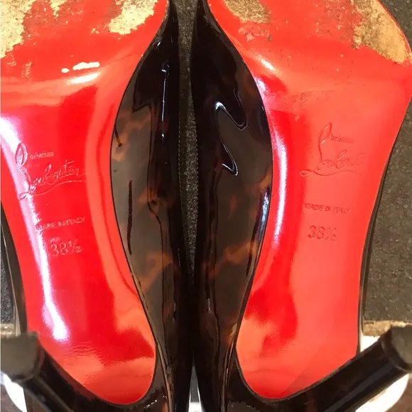 Christian Louboutin Two Tone Leopard Print  High Heels