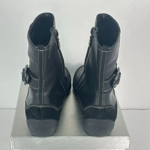 Circa Joan &amp; David CJFRESH Black Leather Ankle Boots Womans Size US 8.5M