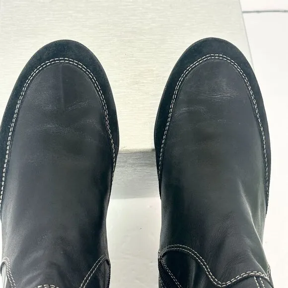 Circa Joan &amp; David CJFRESH Black Leather Ankle Boots Womans Size US 8.5M