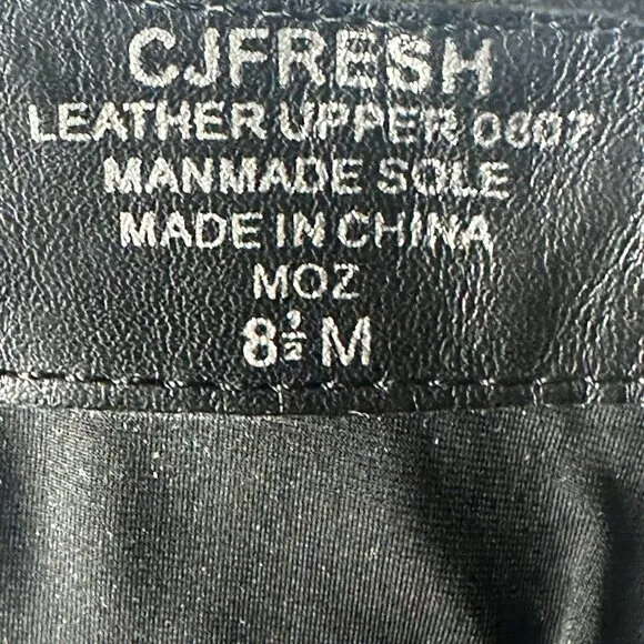 Circa Joan &amp; David CJFRESH Black Leather Ankle Boots Womans Size US 8.5M