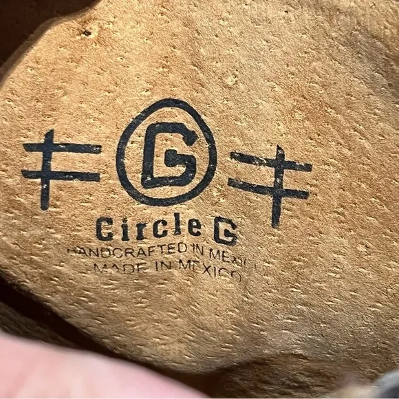 Circle G Brown Leather Ankle Boots