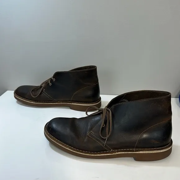 Clarks Bushacre 2 Brown Beeswax Leather Chukka Desert Ankle Boots Size 11.5