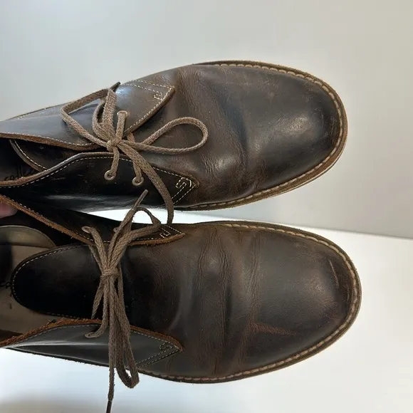 Clarks Bushacre 2 Brown Beeswax Leather Chukka Desert Ankle Boots Size 11.5