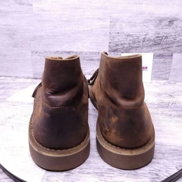 Clarks Bushacre Leather Lace Up Chukka Ankle Boot Brown Men's sz 11.5