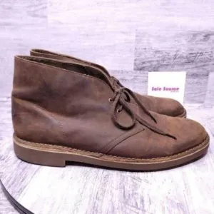 Clarks Bushacre Leather Lace Up Chukka Ankle Boot Brown Men's sz 11.5