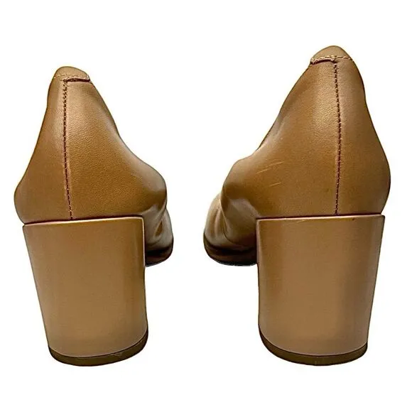 Clarks Contour Cushion Women’s Heels Tan Leather Size 10 Medium Pre-Owned