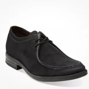 CLARKS Delsin Rise 11 M Black Suede Leather Oxford Lace Up Shoes Excellent Cond