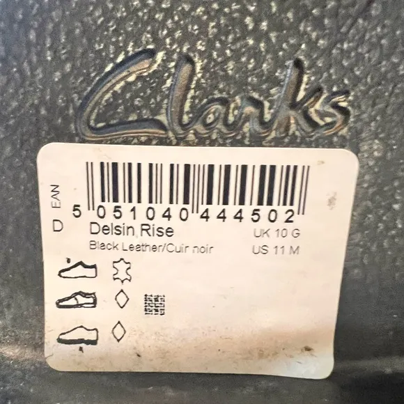 CLARKS Delsin Rise 11 M Black Suede Leather Oxford Lace Up Shoes Excellent Cond