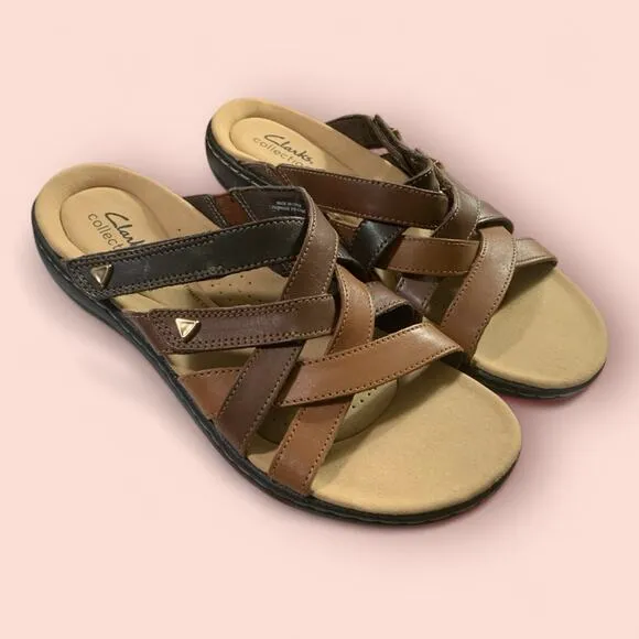 Clark’s LaurieAnn Bali Brown Sandals, Size 8.5 Women’s-NWT