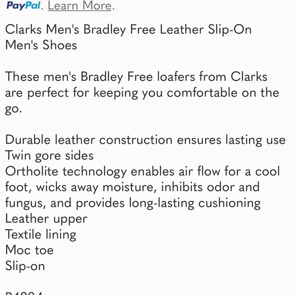 Clarks Men's Bradley Free Leather Slip-On Men's Shoes