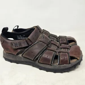 CLARKS Men's Brown Leather Fisherman Sandals 10.5